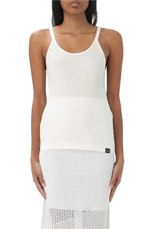 Pinko Femme, Tops, Blanc, Taille: 42 FR Pull Noir à Col Rond Tricoté