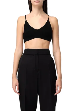 Jacquemus Femme, Tops, Noir, Taille: 36 FR Haut Court Tricot Noir