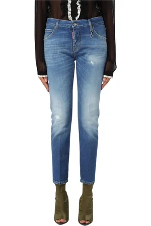 Dsquared2 Femme, Jeans, Bleu, Taille: 36 FR Jeans Slim Distressed élégants