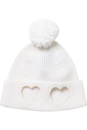 VIVETTA Femme, Accessoires, Blanc, Taille: ONE Size Bonnet à pompon découpé