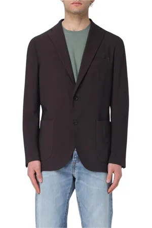 Boglioli Homme, Vestes, Noir, Taille: L Veste classique en laine mélangée avec revers crantés