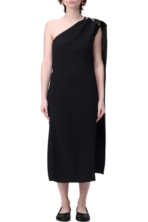 Bottega Veneta Femme, Robes, Noir, Taille: 42 FR Robe Élégante Midi à Manches Cape