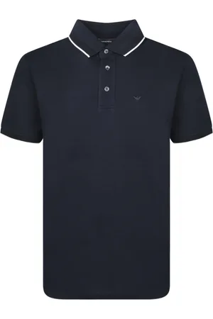 Emporio Armani Homme, Tops, Bleu, Taille: 2XL Élégant Polo en Coton