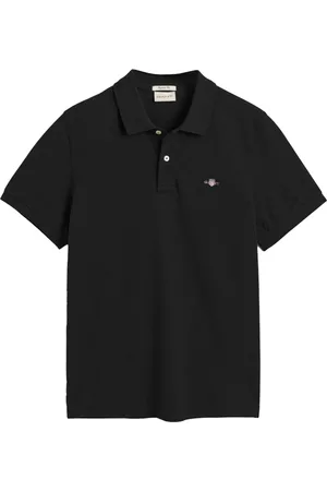 GANT Homme, Tops, Noir, Taille: L Polo à Manches Courtes