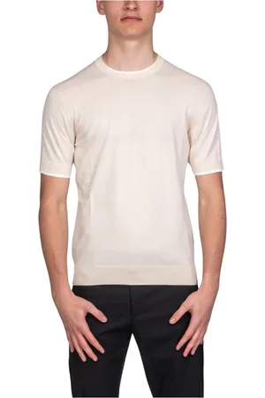 Paolo Pecora Homme, Pulls, Blanc, Taille: M Pull Col Rond Blanc Crème