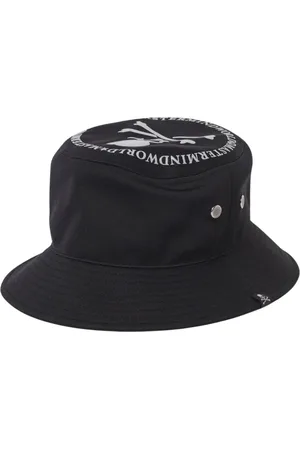 MASTERMIND Homme, Accessoires, Noir, Taille: M Chapeau noir élégant avec broderie de crâne