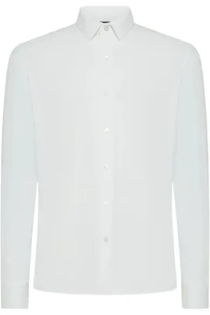 RRD Homme, Chemises, Blanc, Taille: XL Chemise Blanche à Col Ouvert