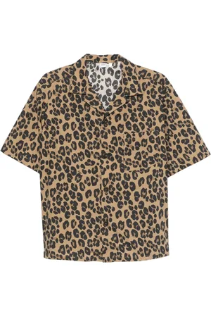 Aspesi Homme, Chemises, Brun, Taille: XL Chemise à imprimé léopard Jarvis marron