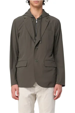 Armani Exchange Homme, Vestes, Vert, Taille: XL Veste Blazer à Capuche Moderne
