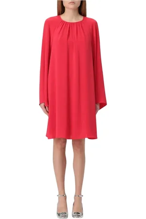 Max Mara Femme, Robes, Rouge, Taille: 38 FR Robe Mini en Soie Rouge Style Élégant