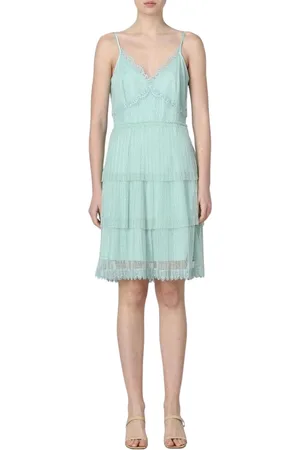 Twin-Set Femme, Robes, Vert, Taille: 34 FR Robe Élégante en Dentelle
