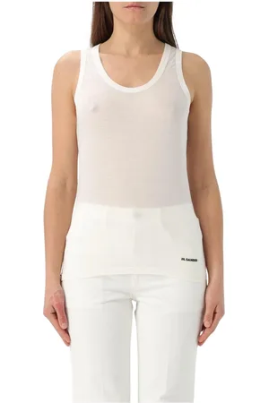 Jil Sander Femme, Tops, Blanc, Taille: 40 FR Débardeur en Laine Blanc