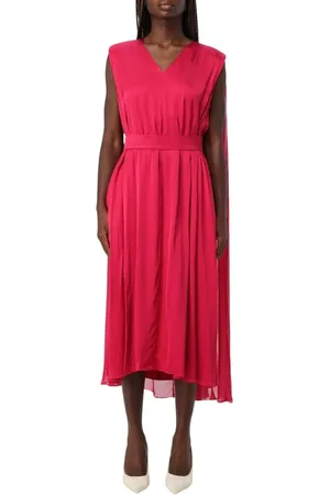 Karl Lagerfeld Femme, Robes, Rouge, Taille: 38 FR Robe Midi Col en V Sans Manches