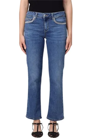Liu Jo Femme, Jeans, Bleu, Taille: W27 Jean Bleu Orné Jambe Droite