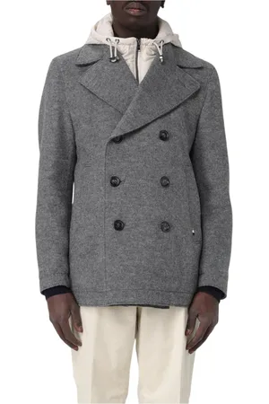 HUGO BOSS Homme, Manteaux, Gris, Taille: M Élégant Peacoat en Laine pour Homme
