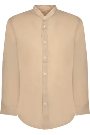 120% Lino Homme, Chemises, , Taille: XL Chemise en Lin Col Mandarin