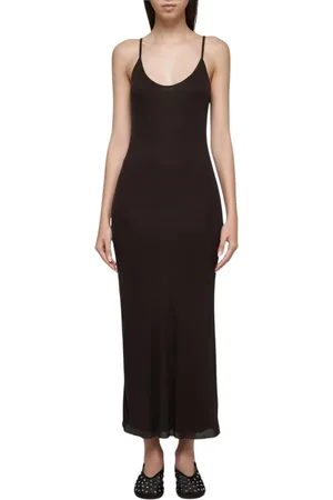 Khaite Femme, Robes, Brun, Taille: 38 FR Robe Longue en Tricot Côtelé Marron
