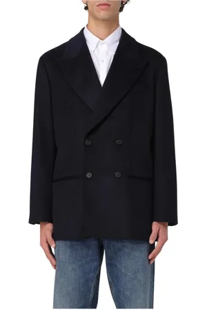 Emporio Armani Homme, Vestes, Bleu, Taille: M Blazer en Laine Bleu Élégance Stylish
