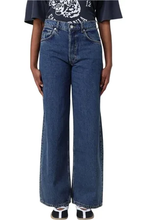 ANINE BING Femme, Jeans, Bleu, Taille: W24 Jean Taille Haute Jambe Droite