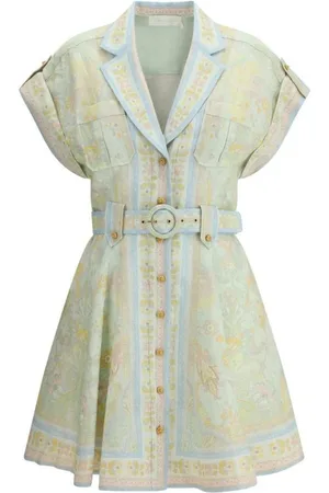 ZIMMERMANN Femme, Robes, Multicolore, Taille: 40 FR Mini-robe chemise à imprimé floral