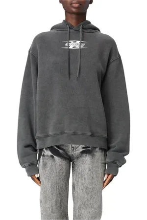 Alexander Wang Femme, Sweatshirts et sweats à capuche, Gris, Taille: 36 FR Sweat à Capuche Noir Imprimé