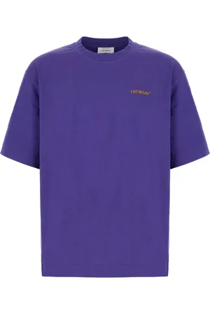 OFF-WHITE Homme, Tops, Violet, Taille: M T-shirt Décontracté en Coton