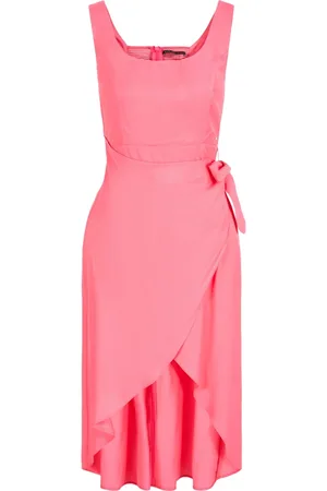 Armani Exchange Femme, Robes, Rose, Taille: 40 FR Robe Rose A-Line avec Ceinture