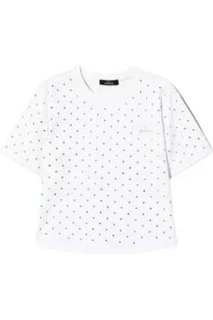 Twin-Set Femme, Tops, Blanc, Taille: 36 FR T-shirt scintillant avec encolure ronde