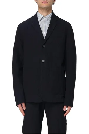 BARENA Homme, Vestes, Bleu, Taille: L Blazer en Lin Bleu Classique Poches