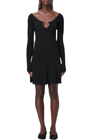 Jacquemus Femme, Robes, Noir, Taille: 38 FR Élégante Robe Mini Côtelée