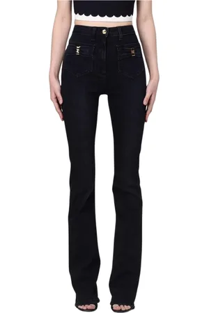 Elisabetta Franchi Femme, Jeans, Noir, Taille: W26 Jean évasé pour femmes en bleu