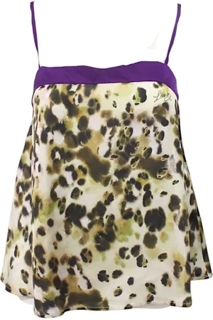 Liu Jo Femme, Tops, Multicolore, Taille: 36 FR Haut en polyester à encolure carrée imprimé animalier