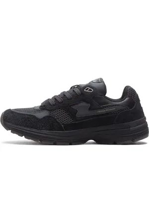 S.W.C. Stepney Workers Club Homme, Chaussures, Noir, Taille: 42 EU Amiel S-Strike Geo-Merged Tech Baskets