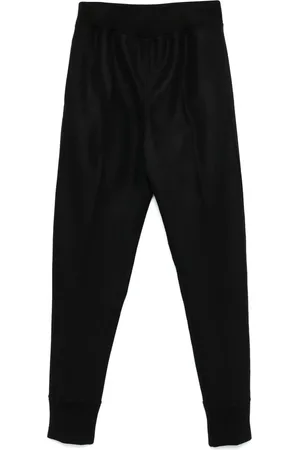 Jil Sander Homme, Pantalons, Noir, Taille: L Pantalon en Laine Noire à Côtes en Polaire