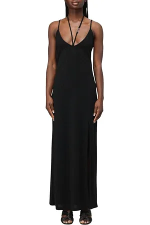Karl Lagerfeld Femme, Robes, Noir, Taille: 42 FR Robe Longue en Maille Métallique