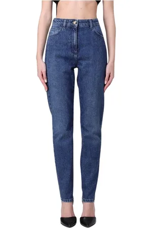 Elisabetta Franchi Femme, Jeans, Bleu, Taille: W29 Studded Straight Leg Jeans