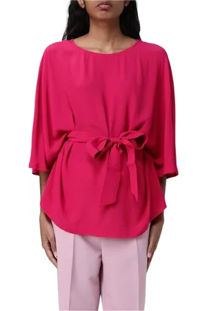 Liu Jo Femme, Blouses et Chemises, Rose, Taille: 38 FR Chemisier Rose à Manches 3/4