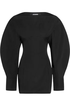 Jacquemus Femme, Robes, Noir, Taille: 38 FR Robe Chemise en Coton Manteau