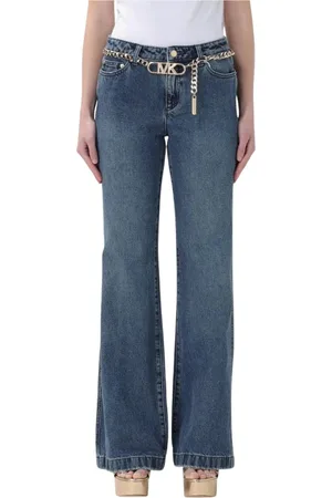 Michael Kors Femme, Jeans, Bleu, Taille: 38 FR Wide Leg Flare Jeans