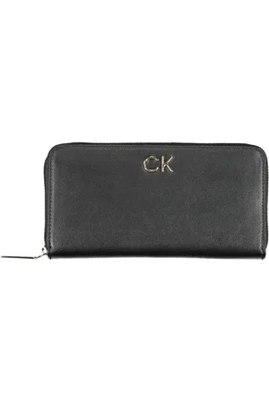 Calvin Klein Femme, Accessoires, Noir, Taille: ONE Size Portefeuille Femme Noir avec Fermeture Éclair