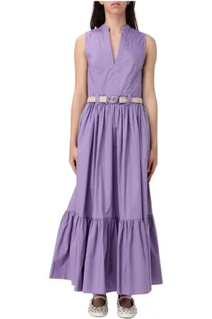 Twin-Set Femme, Robes, Violet, Taille: 40 FR Robe Maxi Élégante Lavande