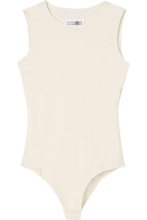Maison Margiela Femme, Tops, Blanc, Taille: 42 FR Haut sans manches en viscose blanc