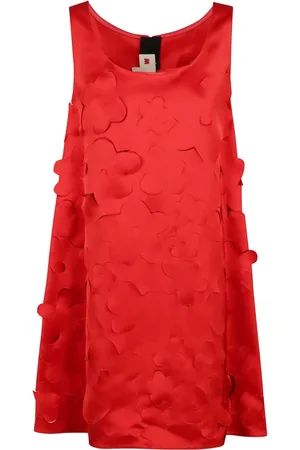 Marni Femme, Robes, , Taille: 36 FR Robe Courte Rouge Cardinal avec Large Encolure