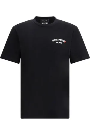 Dsquared2 Homme, Tops, Noir, Taille: M T-shirt en Coton Monogramme, Coupe Régulière