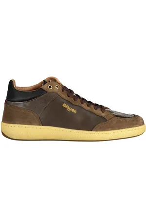 Blauer Homme, Chaussures, Multicolore, Taille: 46 EU Baskets Homme en Cuir Marron