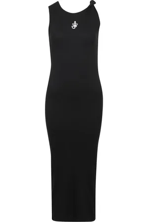 J.W.Anderson Femme, Robes, Noir, Taille: 40 FR Robe longue à bretelles torsadées
