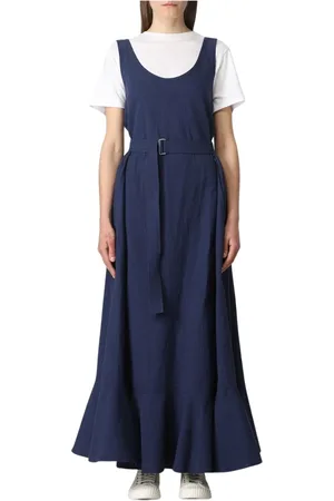 Kenzo Femme, Robes, Bleu, Taille: 36 FR Robe Maxi en Coton Texturé Bleu