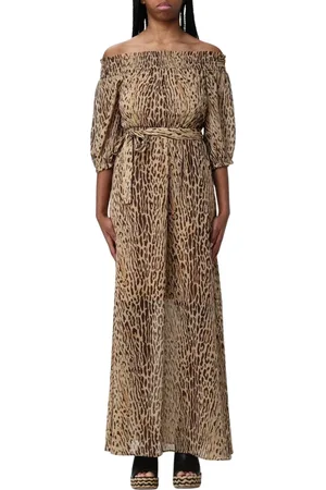 Liu Jo Femme, Robes, Brun, Taille: 42 FR Robe Élégante Marron avec Détails Sophistiqués