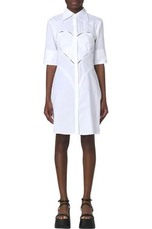 AMBUSH Femme, Robes, Blanc, Taille: 36 FR Robe Élégante avec Découpe en Cœur