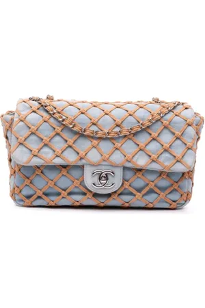 CHANEL Femme, Pre-owned, Bleu, Taille: ONE Size Pre-owned Denim sacs-chanel